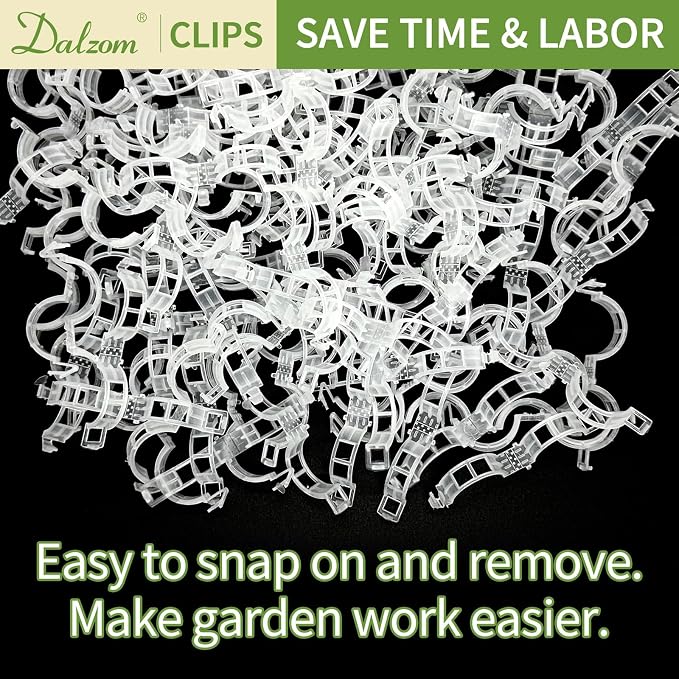 Dalzom® 300Pcs Tomato Clips, Plastic Trellis Clips Plant Support Clips - Image 4