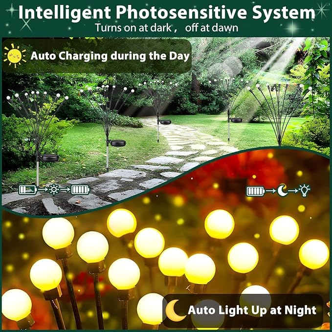 8-Pack Garden Solar Lights, 64 LED Solar Light Outdoor - Image 6