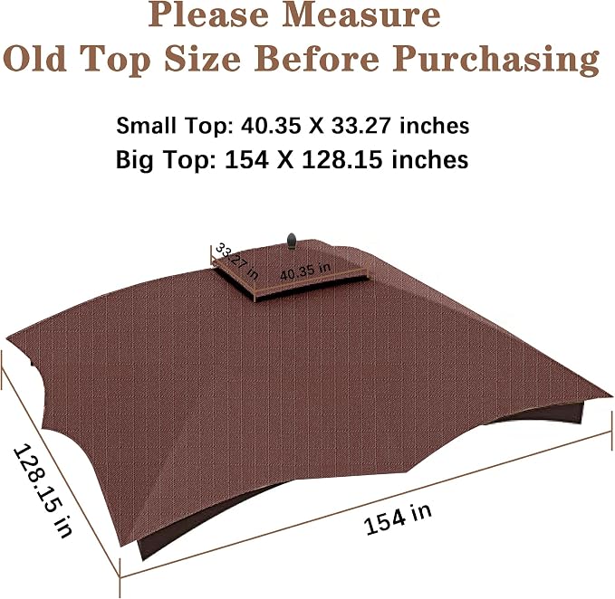 SCOCANOPY Brown Ripstop Replacement Top - Image 4