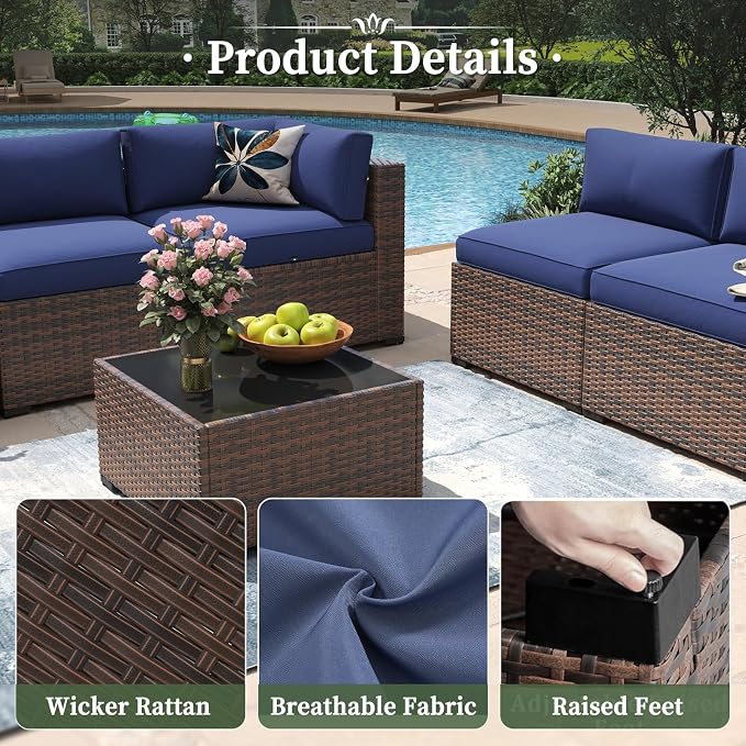 Aoxun 11 Piece Patio Furniture Set - Image 9