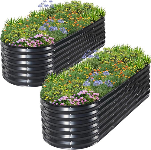 1MORE Galvanized Raised Garden Bed- Planter Garden Boxes Outdoor, Raised Beds by 1MORE