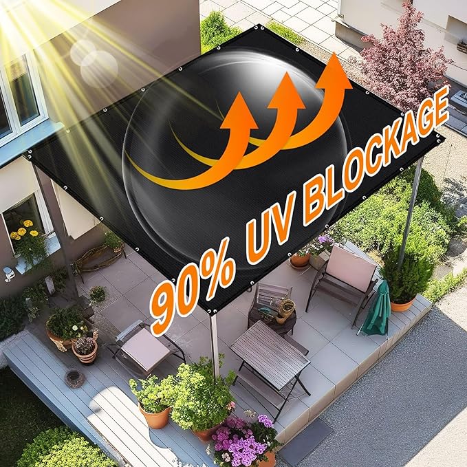 Artpuch 90% Sun Shade Cloth, 12 x 20 FT Pergola Shade Cover Canopy - Image 3