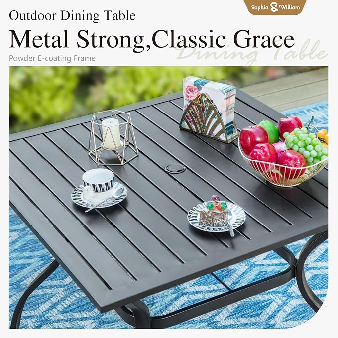 Sophia and William Outdoor Patio Dining Set - Image 6