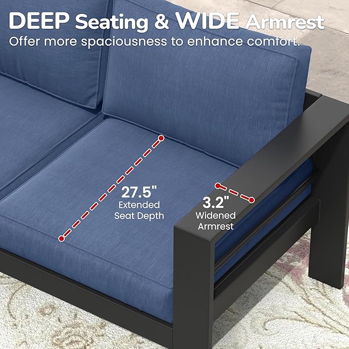 Solaste Aluminum Patio Furniture Set - Image 6