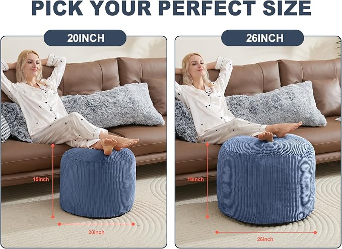 Pouf Ottoman Foot Stools Ottoman - Image 3