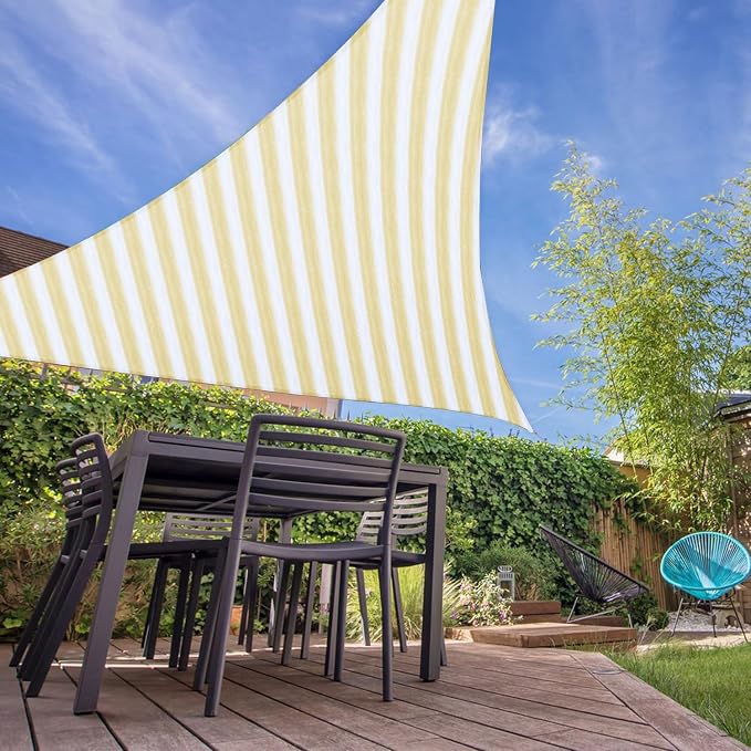 E&K Sunrise 19' x 19' x 19' Sun Shade Sail Triangle Canopy Shade Cover UV Block - Image 7