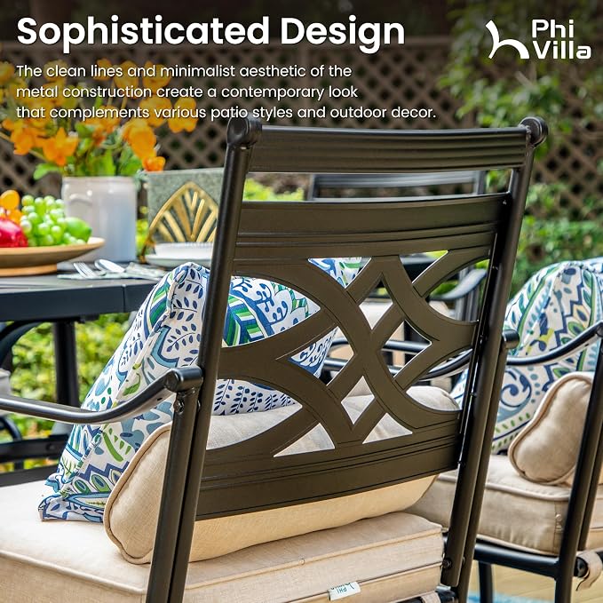 PHI VILLA 5 Pieces Outdoor Dining Set - Image 5