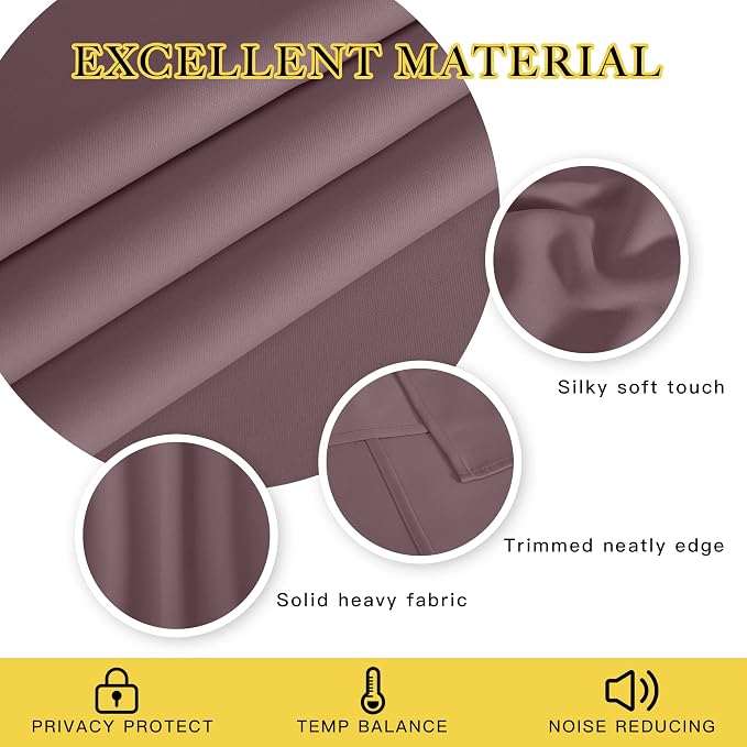 NICETOWN Blackout Drapery Curtain Panel 90 inches Long - Image 2