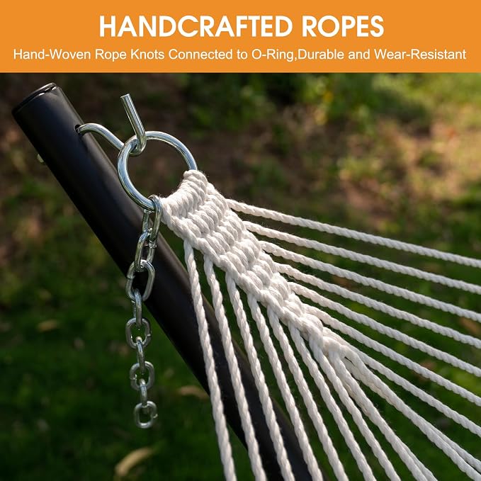 Lazy Daze Hammocks 11 FT Double Outside Hammock Quick Dry Olefin Fabric Hammock - Image 4