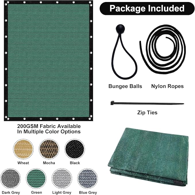Artpuch 90% Sun Shade Cloth, 6 x 20 FT Pergola Shade Cover Canopy - Image 5