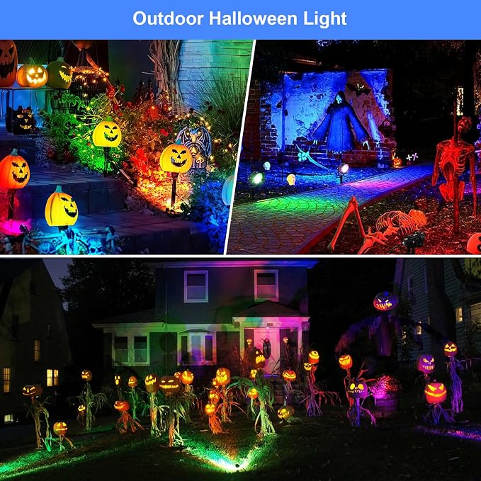 Halloween Christmas Spotlight Outdoor Color Changing Landscape Spotlights - Image 8