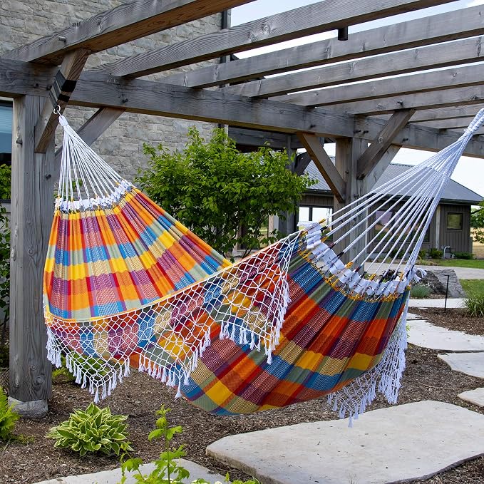 Vivere Authentic Brazilian Cotton Hammock - 450 lb Capacity - Image 2