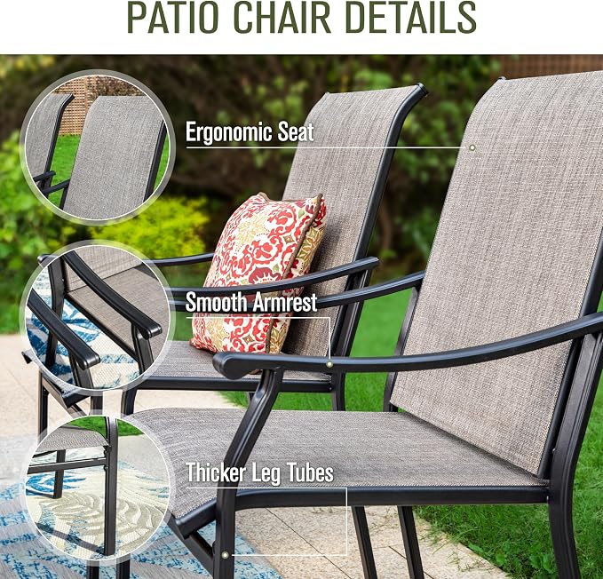 Sophia & William Patio Dining Set 9 Pieces, 8 Quick Dry Textilene Chairs and 1 - Image 2