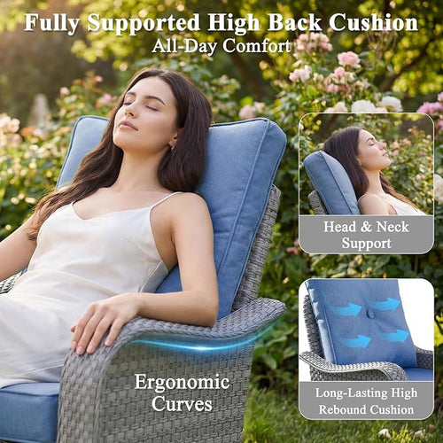 2-Seat Modern Patio Furniture Set - Image 2
