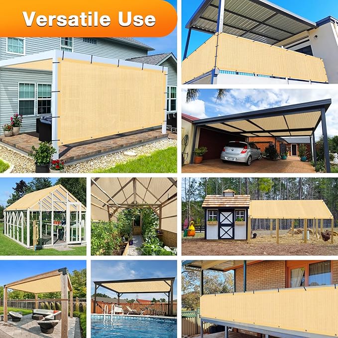 Artpuch Outdoor Pergola Shade Cover 11' X 13' Sun Shade Cloth - Image 6