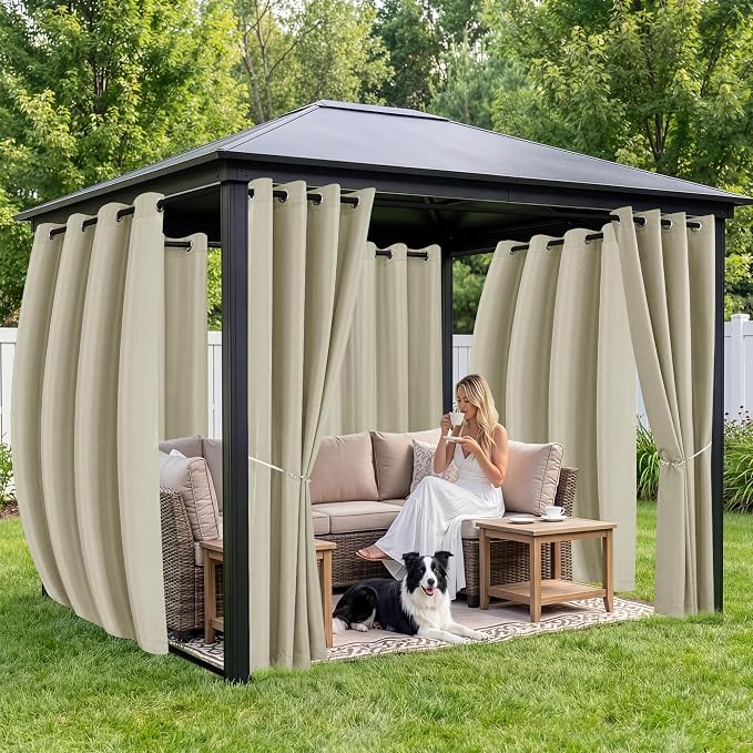 Gazebo Curtains Outdoor Waterproof 6 Panels - Image 4