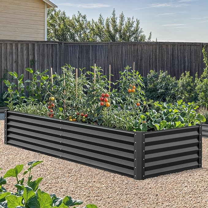 YITAHOME 6x3x1.5 2pcs Large Raised Garden Bed Kit, Galvanized Metal Planter Box - Image 2