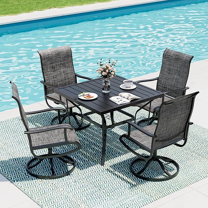 5-Piece Outdoor Dining Set, Patio Furniture Set by PATIOPIA