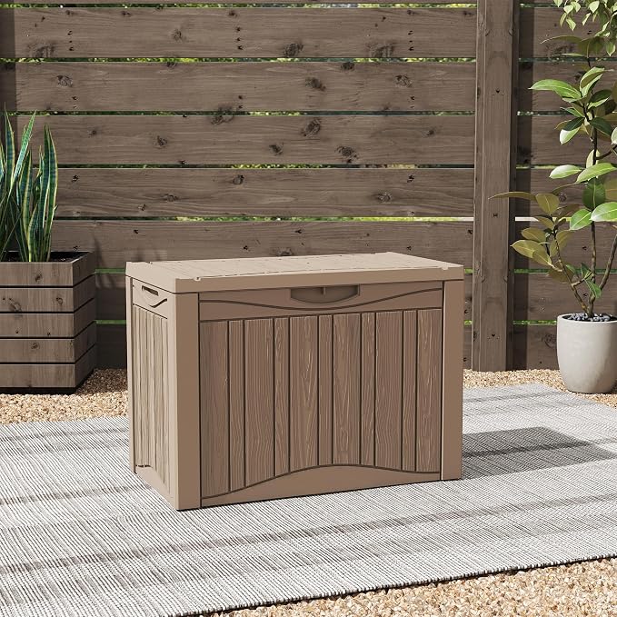 TARKARI 50 Gallon Lockable Resin Deck Box, Waterproof & UV-Resistant Outdoor - Image 7
