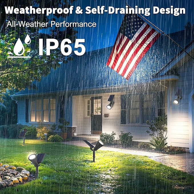 Solar Lights Outdoor Waterproof IP65, 6500K Super Bright LED, 2 Lighting Modes - Image 7