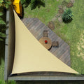 Amgo Custom Size 6' x 11' x 12.5' Beige Right Triangle Sun Shade Sail Order to by Amgo