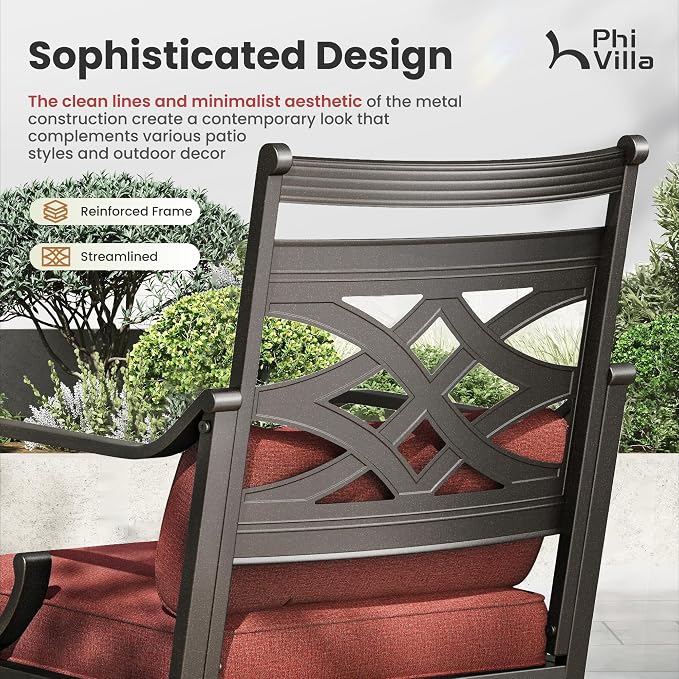 PHI VILLA 5 Pieces Outdoor Dining Set - Image 3