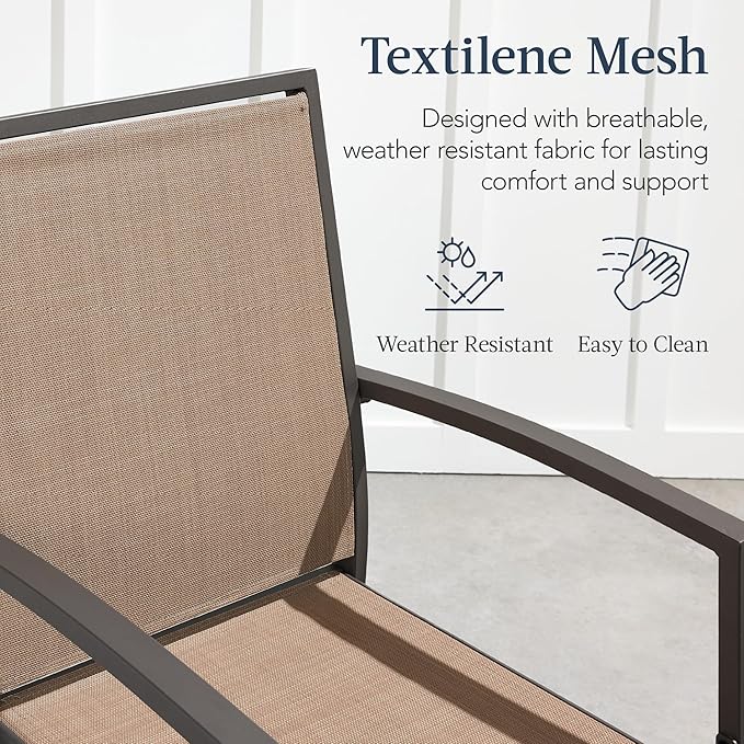 Best Choice Products Outdoor Bar Stools Set of 2, Bar Height, Patio Furniture - Image 4