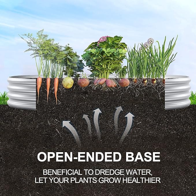 Land Guard 2Pcs Galvanized Raised Garden Bed Kit, 10×4×1ft Galvanized Planter - Image 3