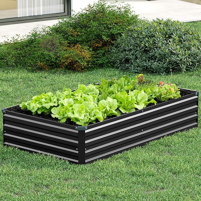 Vengarus 6x3x1FT Galvanized Raised Garden Bed Kit, Outdoor Metal Planter Box - Image 6