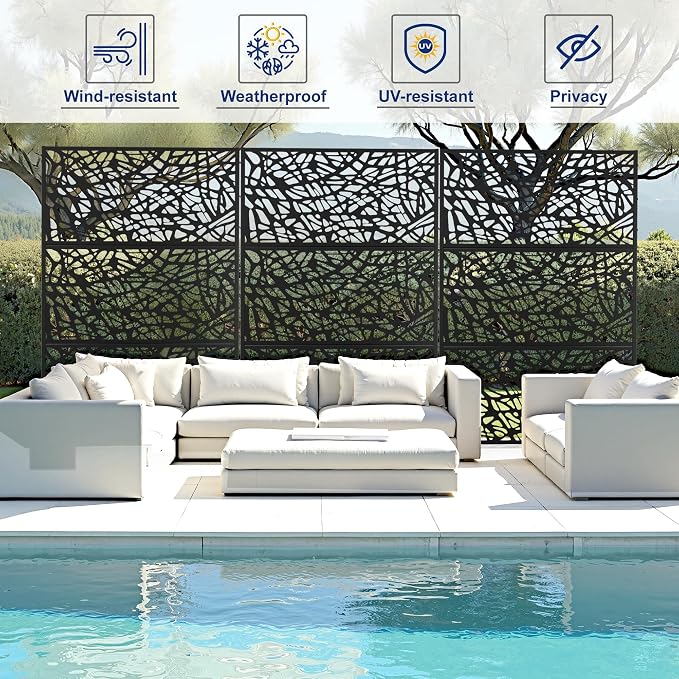 Outdoor Privacy Screen, Freestanding Privacy Fence Panels - Image 3