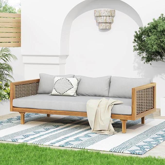 Christopher Knight Home Claremont Patio Sofa and Coffee Table Set, 2 Piece - Image 8