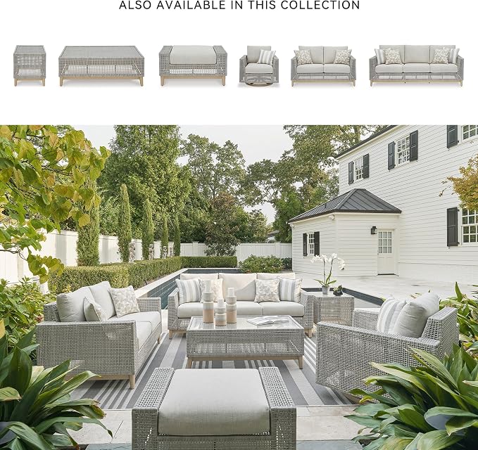 Signature Design by Ashley Seton Creek Casual Resin Wicker Outdoor Coffee Table - Image 6