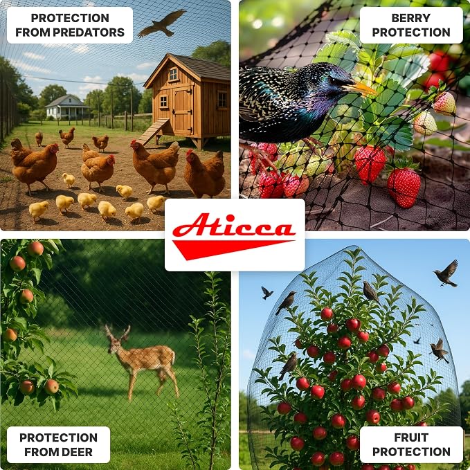 Heavy Duty Bird Netting for Garden Protection & Fruit Trees, 15x15 Ft - Image 6