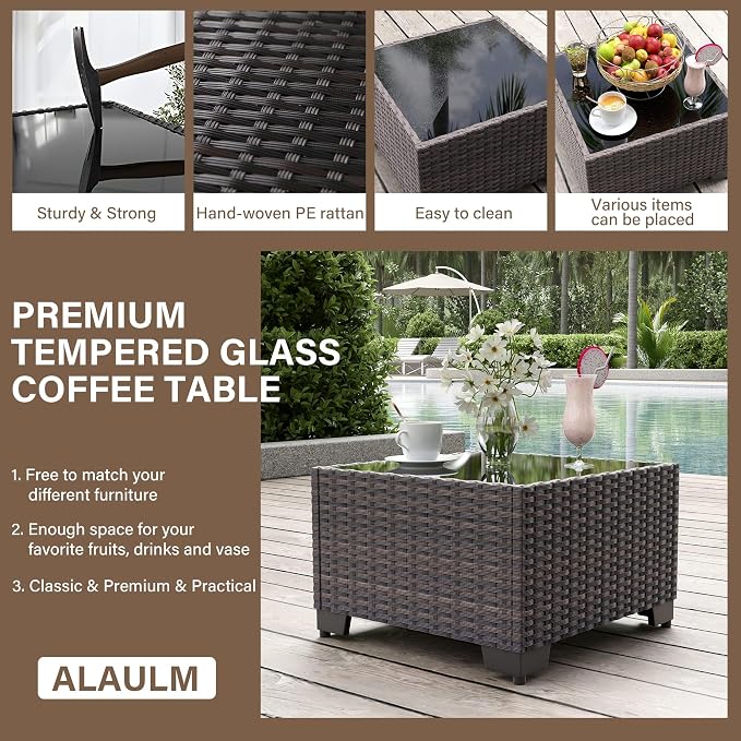 ALAULM 10 Pieces Outdoor Patio Furniture Set - Image 5