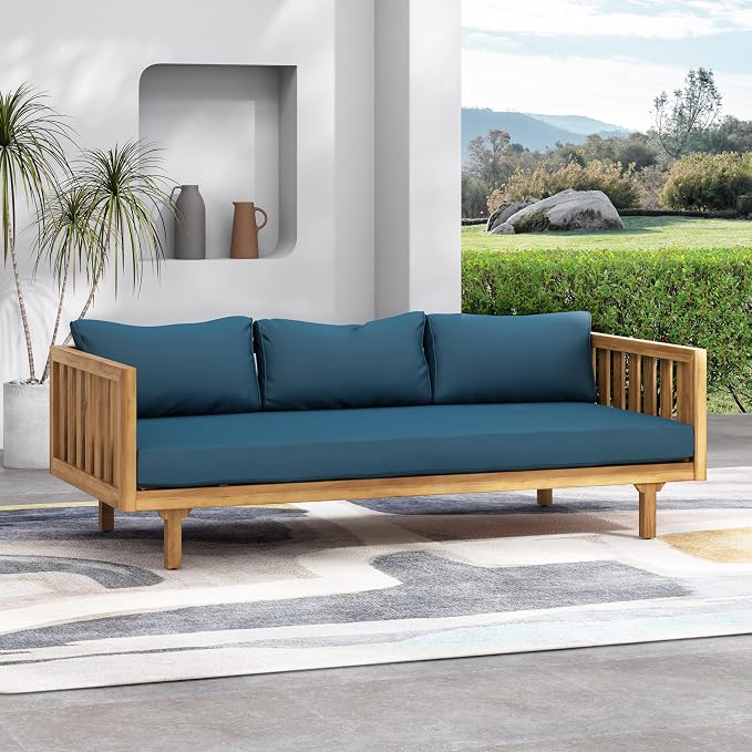 Merax Outdoor Acacia Wood Conversation Set - Image 5