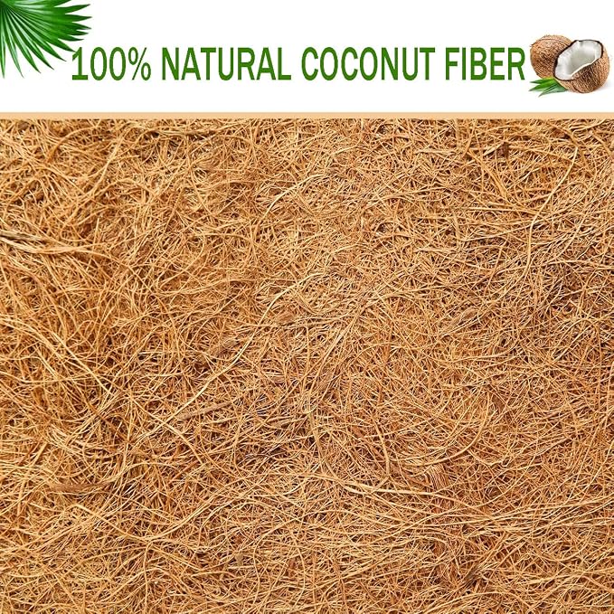 bboUod 2 pcs Garden Coconut Planter Liners Preformed Window Box Liners Natural - Image 6