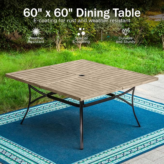 PHI VILLA 9 Pieces Outdoor Dining Set - Image 6
