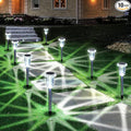 Solar Outdoor Lights, 10 Pack Waterproof Stainless Steel Solar Stake Lights by EYROSA
