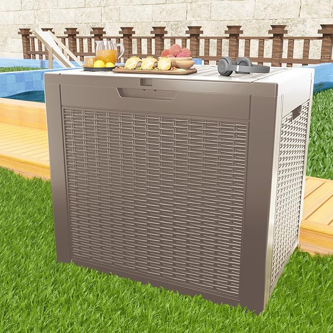 31 Gallon Outdoor Deck Box, Lockable Waterproof Outdoor Storage Boxes - Image 4