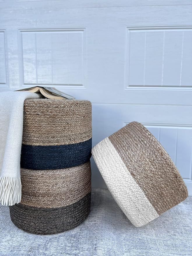 S & L Homes Pouf Ottoman - Image 9