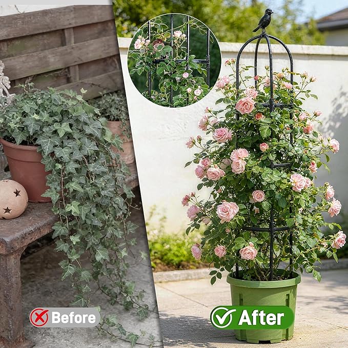 2 Pack Trellis for Climbing Planting Outdoor, 6ft Plant Trellis-Rustproof Metal - Image 4