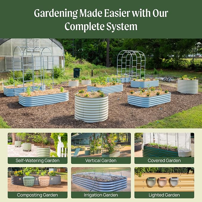 32" Extra Tall Raised Garden Bed Kits, 3.5 x 6.5 x 2.7ft Deep Root 9 in 1 - Image 8