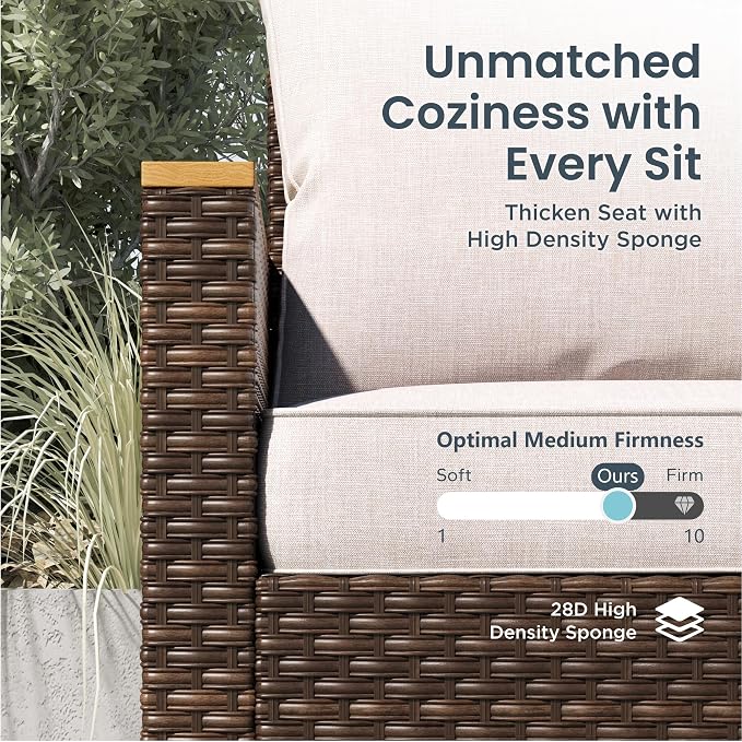 PHI VILLA 2-Piece Outdoor Wicker Furniture Set - Image 5