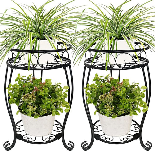 2 Pack 19.2 inch Metal Plant Stand Rack by alleegold