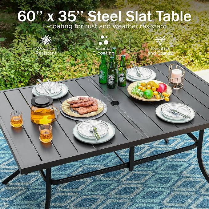 PHI VILLA 7 Pieces Outdoor Dining Set - Image 3
