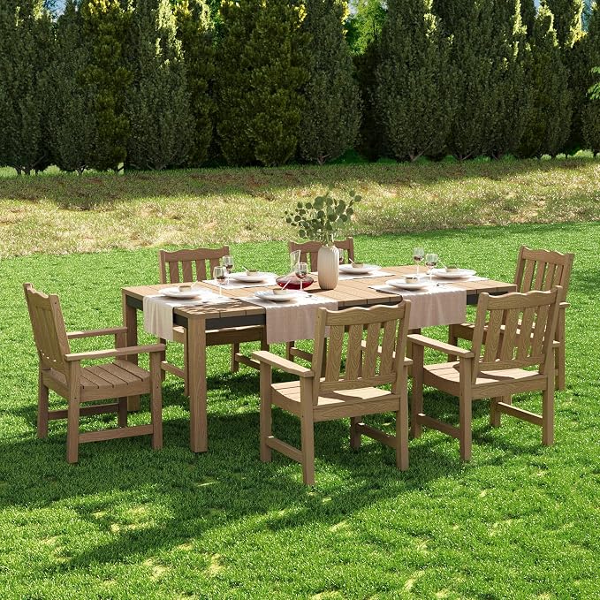 Stoog 63" All-Weather Patio Dining Table, HIPS Waterproof Tabletop - Image 4
