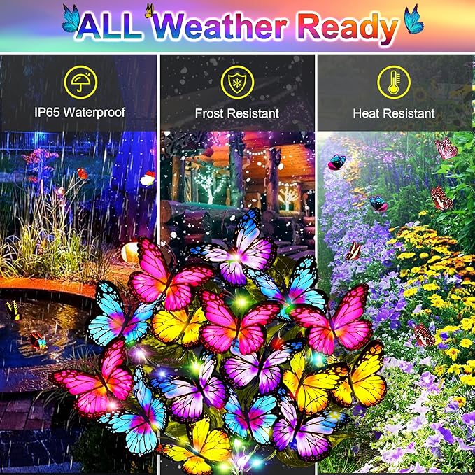 Solar Garden Lights Solar Lights Outdoor Waterproof Solar Lights 6 Pack - Image 4