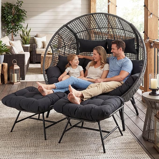 NICESOUL Indoor Outdoor Double Egg Chair - Image 4
