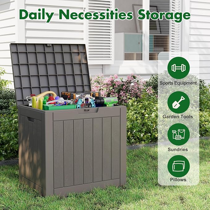 Outdoor Storage Box, Resin Deck Boxes Indoor and outdoor, Waterproof Storage - Image 3