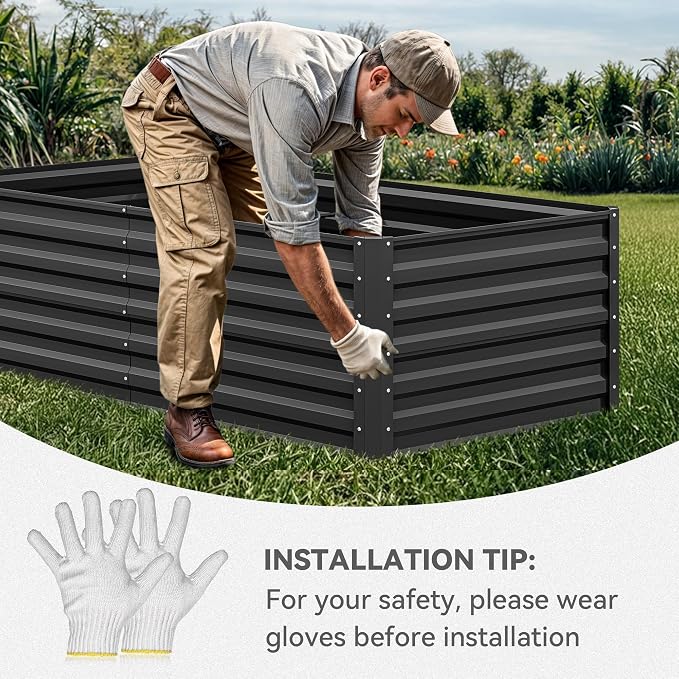 YITAHOME 6x3x2 ft 4pcs Galvanized Raised Garden Bed Kit, Large Metal Planter Box - Image 6